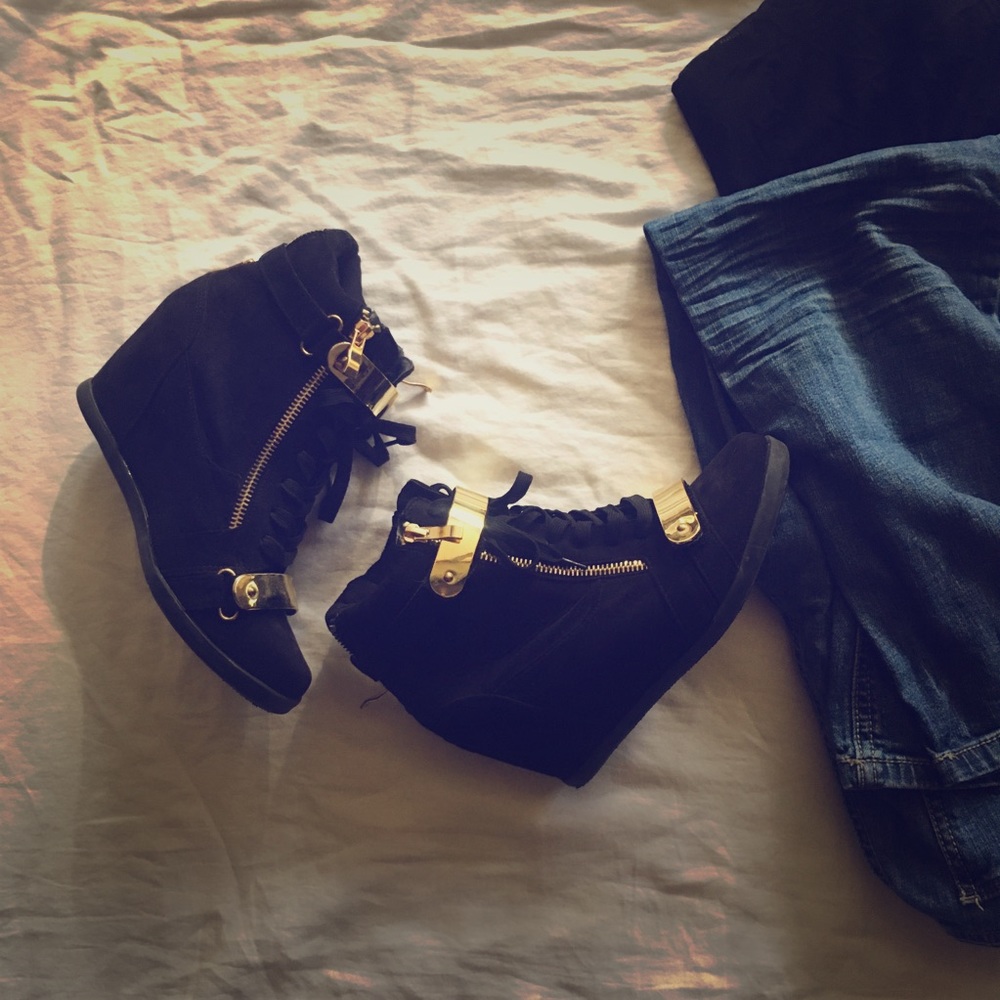 Lace up wedges